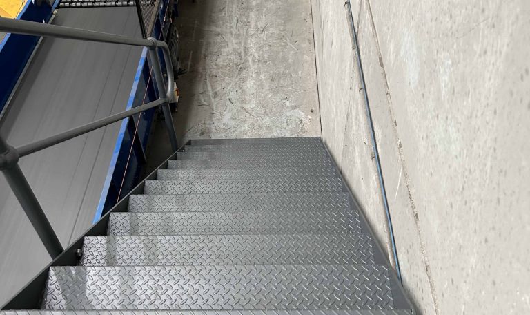 Steel staircase